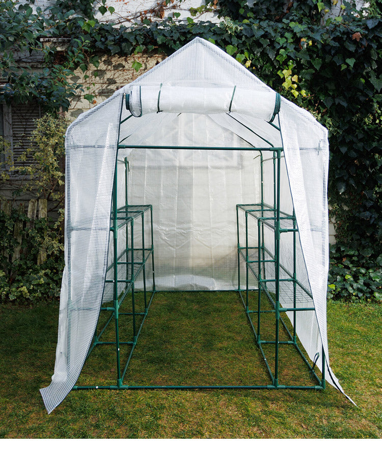 園芸用 菜園ハウス 小 園芸用ハウス ビニールハウス ペグ付き プランター台 プランターラック 自転車置きにも 家庭用 園芸 家庭菜園(代引不可)