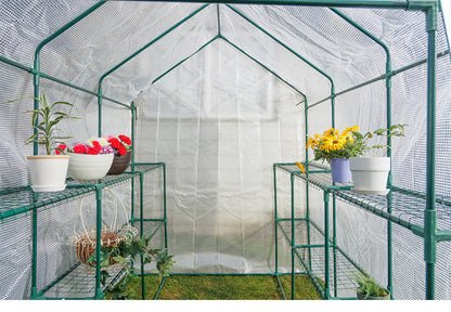 園芸用 菜園ハウス 小 園芸用ハウス ビニールハウス ペグ付き プランター台 プランターラック 自転車置きにも 家庭用 園芸 家庭菜園(代引不可)