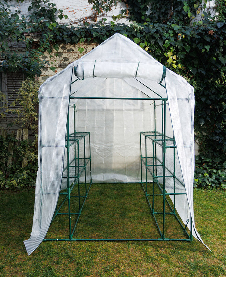 園芸用 菜園ハウス 中 園芸用ハウス ビニールハウス ペグ付き プランター台 プランターラック 自転車置きにも 家庭用 園芸 家庭菜園(代引不可)