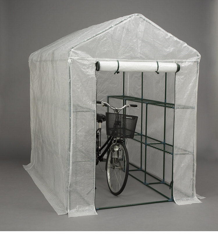 園芸用 菜園ハウス 大 園芸用ハウス ビニールハウス ペグ付き プランター台 プランターラック 自転車置きにも 家庭用 園芸 家庭菜園(代引不可)