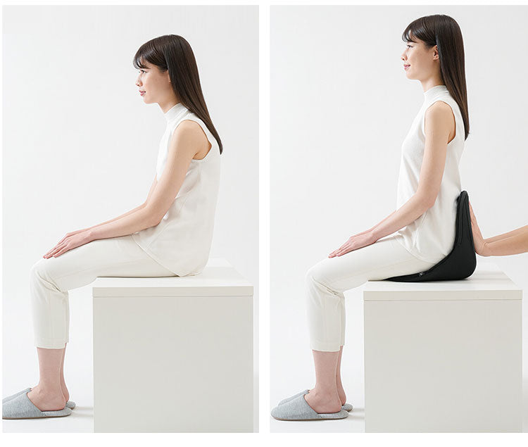 サポートクッション 2個セット 柔道整復師推奨 座椅子 姿勢矯正 疲れにくい 骨盤矯正 クッション ブラック レッド 腰 背中 姿勢サポート 椅子用 チェア 椅子(代引不可)