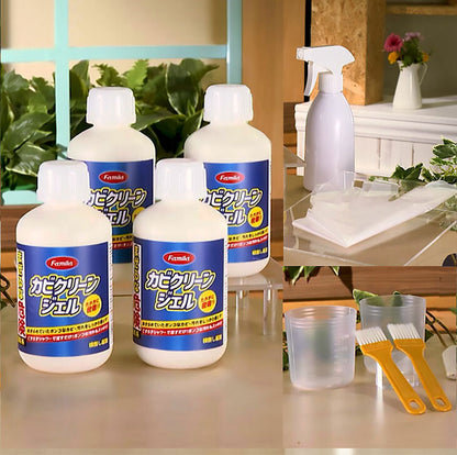 ファミラ カビクリーンジェル4本セット 500ml 希釈ボトル・手袋付き たれずに密着 こすらずシャワーで流すだけ カビクリーン 掃除 Famila(代引不可)