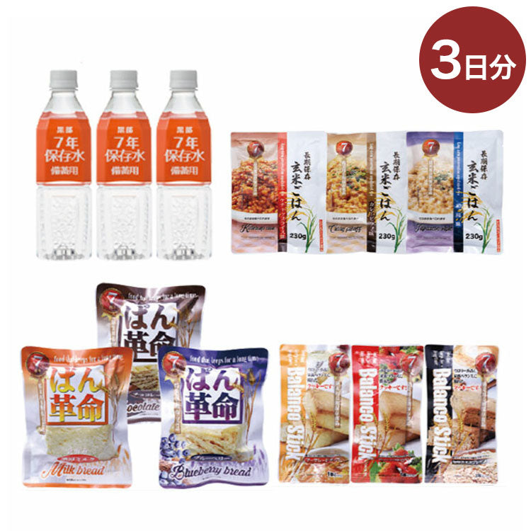 災害備蓄用3食×3日分の保存食セット 防災 備蓄 非常用 食料 保存食 保存水 水 ミネラルウォーター(代引不可)