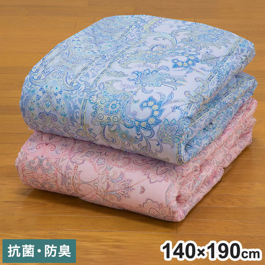 肌掛け布団 140×190cm 抗菌 防臭 防ダニ 洗える ピンク ブルー テイジン マイティトップ 丸洗い 年中使える 中掛け エアコン対策 掛布団 寝具 布団(代引不可)