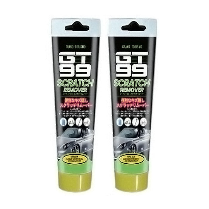 便利なキズ隠し GT99 スクラッチリムーバー 2本組 修理 補修 車体 小傷 擦り傷 キズ消し 仕上り綺麗 カーキズ バイク 自転車 スーツケース 掃除機(代引不可)