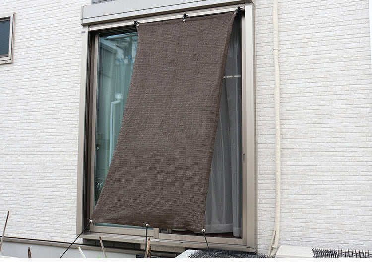 ベランダの目隠しシート2枚組 日よけ 簾 90×180cm サンシェード 視線シャットアウト 洗濯物隠し 落下物防止 ベランダ テラス マンション 集合住宅 西日 遮光(代引不可)