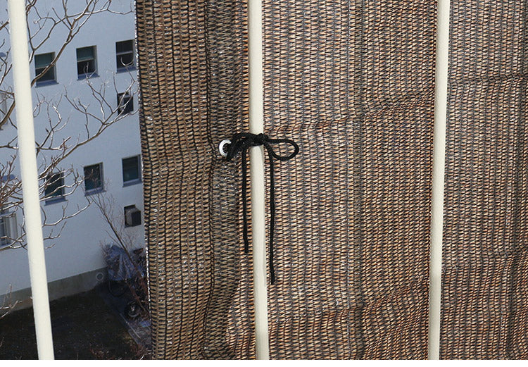 ベランダの目隠しシート2枚組 日よけ 簾 90×180cm サンシェード 視線シャットアウト 洗濯物隠し 落下物防止 ベランダ テラス マンション 集合住宅 西日 遮光(代引不可)