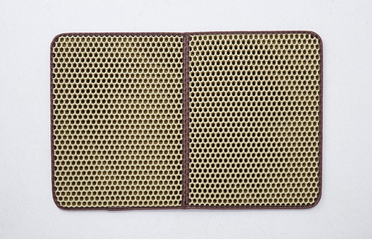 猫砂飛び散り防止マット 凹凸表面 滑り止め有 砂を集める 2重構造 水洗い 猫砂掃除 手間軽減 時短 猫 キャット(代引不可)