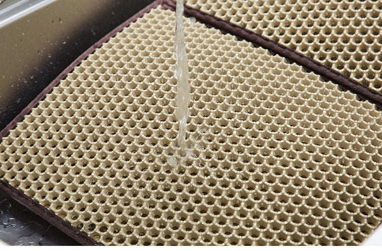 猫砂飛び散り防止マット 凹凸表面 滑り止め有 砂を集める 2重構造 水洗い 猫砂掃除 手間軽減 時短 猫 キャット(代引不可)