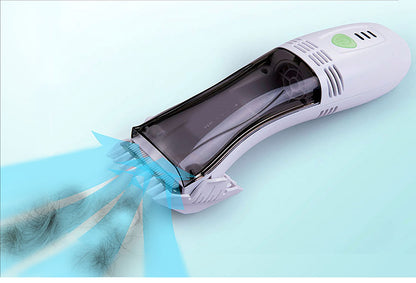 吸引する充電式バリカン 軽量 コードレス セラミック刃 静音設計 吸引機能 ヘッド水洗いOK 散髪 セルフカット ヘアカッター バリカン(代引不可)