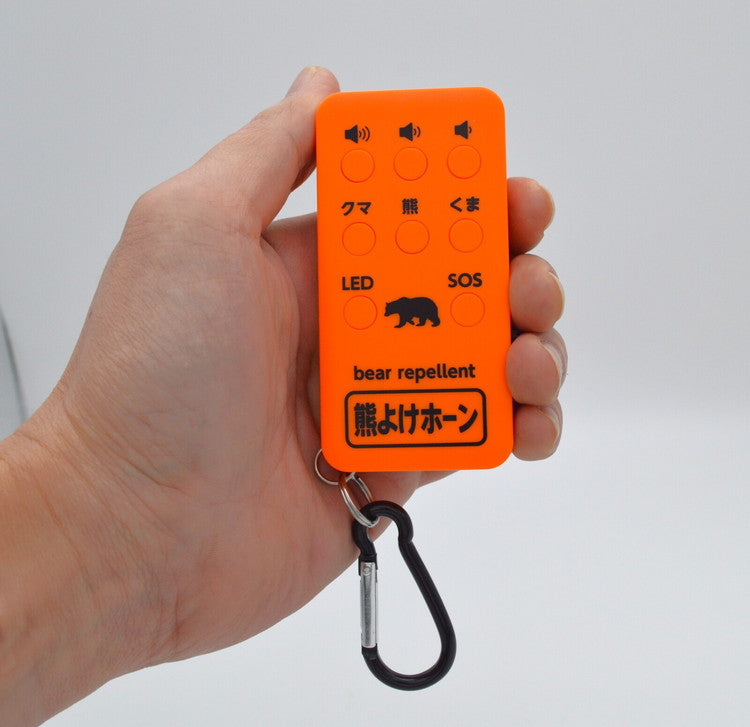 熊よけホーン 獣除けブザー 大音量 威嚇用 LEDライト付き SOS伝達 防犯ブザー 山登り 登山 林業 キャンプ 防犯 防災(代引不可)