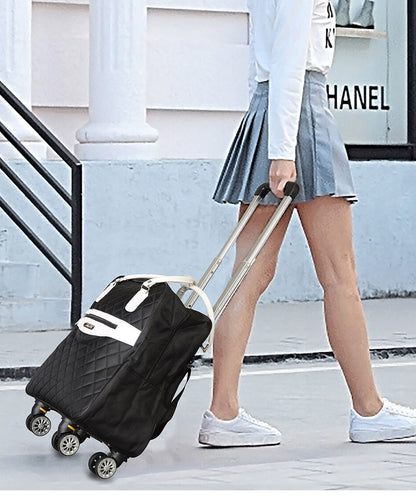 横押しカートリュック 3WAY リュック カート 手提げ アルミハンドル付き キャスター付き キャリーバッグ シンプル ショッピングカート 旅行 普段使い お買い物(代引不可)