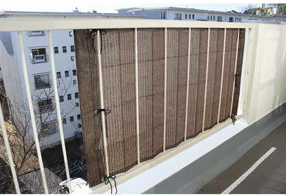 日よけシート 90×180cm サンシェード 簾 目隠し 2枚組 ベランダ テラス 窓際 遮光 日よけ 強風よけ プライバシー(代引不可)