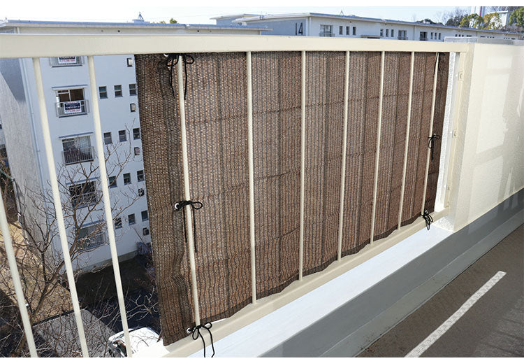 日よけシート 90×180cm サンシェード 簾 目隠し 4枚組 ベランダ テラス 窓際 遮光 日よけ 強風よけ プライバシー(代引不可)