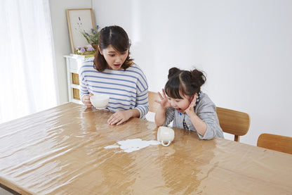 透明テーブルカバー 120×200cm 2枚組 汚れ防止 テーブルクロス ダイニングテーブル リビング ダイニング(代引不可)