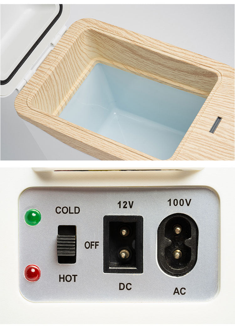 車載冷温庫 ひえぽか 7.5L 肩掛けベルト付 コンパクト 車内 冷蔵庫 クーラーボックス キャンプ 車中泊 防災(代引不可)