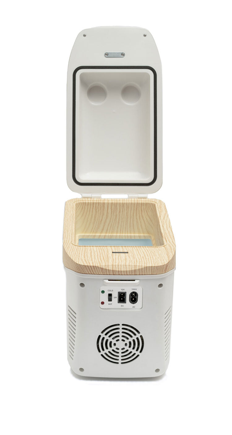 車載冷温庫 ひえぽか 7.5L 肩掛けベルト付 コンパクト 車内 冷蔵庫 クーラーボックス キャンプ 車中泊 防災(代引不可)