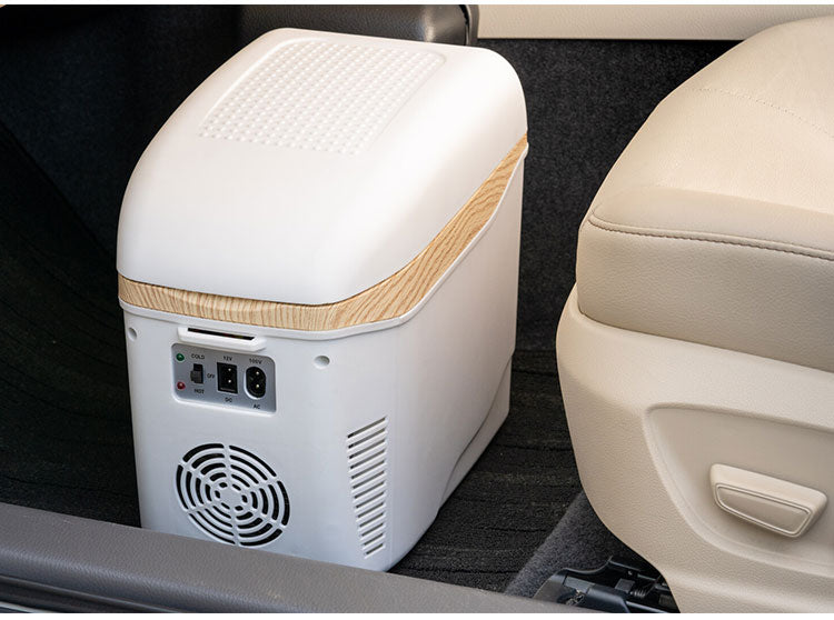 車載冷温庫 ひえぽか 7.5L 肩掛けベルト付 コンパクト 車内 冷蔵庫 クーラーボックス キャンプ 車中泊 防災(代引不可)