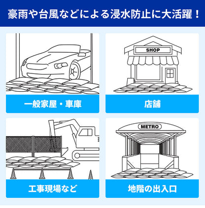 吸水式簡易土のう 10枚入り 土のう袋 吸水式 流入防止 浸水防止 防災 災害対策 大雨 台風 洪水 水害 非常用 土嚢 玄関 軒下 車庫 地下(代引不可)