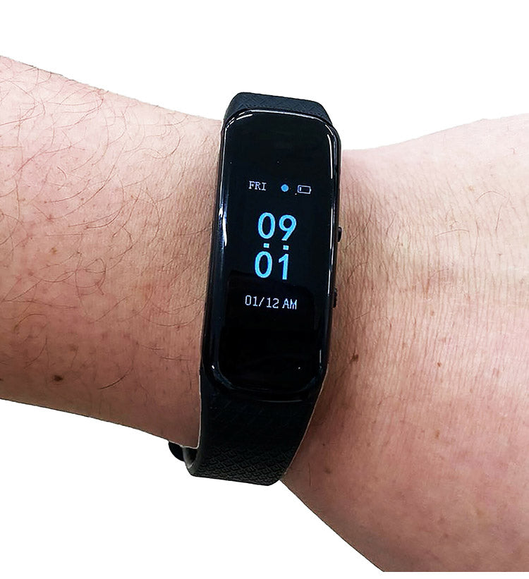 録音機 腕時計型 ブラック ボイスレコーダー 音楽再生機能 時計表示機能 簡単操作 かっこいい 時計 レコーダー(代引不可)