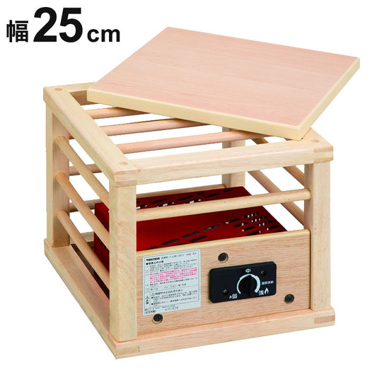 1人用こたつ 完成品 幅25 奥行25 高さ22cm 天板付き 温度調節 無段階 ヒーター 足元 暖房 節電 省エネ アンカ 行火 こたつ(代引不可)
