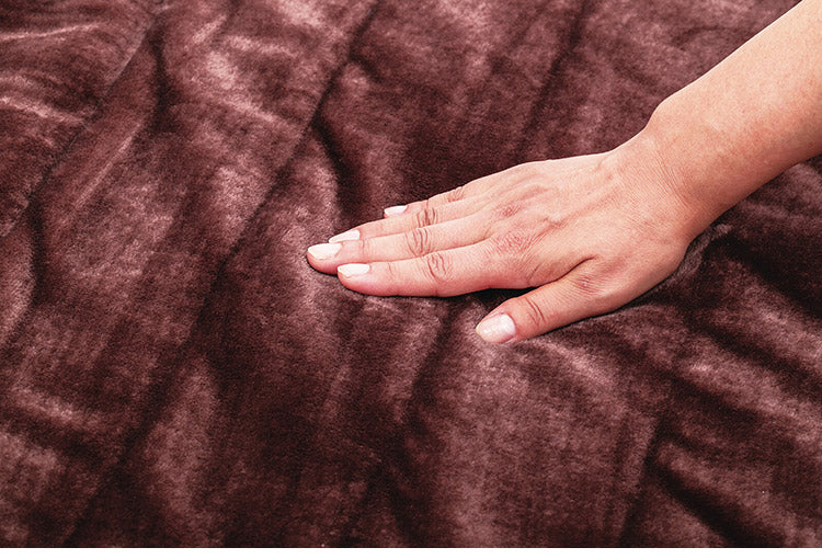 ホットカーペット あったかごろ寝マット 80×180cm 室温センサー機能 滑り止め付き 電気カーペット ふかふか 暖かい 暖房 ソファマット ブラウン 昼寝 リビング ラグマット(代引不可)