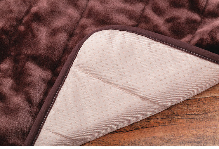 ホットカーペット あったかごろ寝マット 80×180cm 室温センサー機能 滑り止め付き 電気カーペット ふかふか 暖かい 暖房 ソファマット ブラウン 昼寝 リビング ラグマット(代引不可)