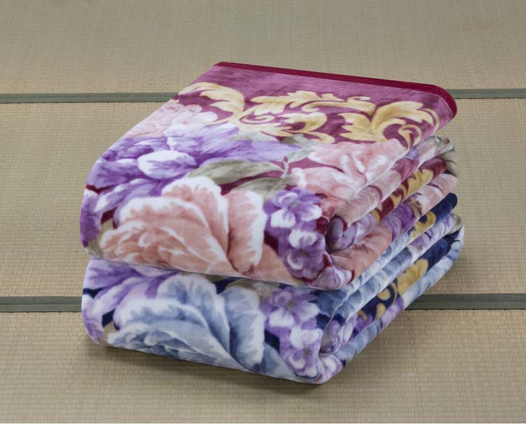 ニューマイヤー毛布 4枚組 ブランケット 花柄 掛け毛布 軽量 洗える 来客用 防寒 暖かい 保温 毛布 かけ布団 寝具 布団 あったか(代引不可)