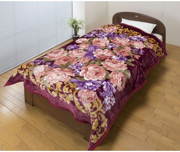 ニューマイヤー毛布 4枚組 ブランケット 花柄 掛け毛布 軽量 洗える 来客用 防寒 暖かい 保温 毛布 かけ布団 寝具 布団 あったか(代引不可)