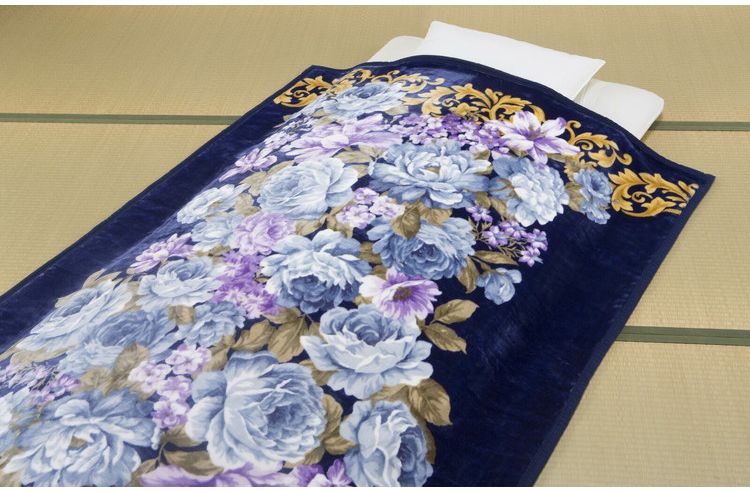 ニューマイヤー毛布 4枚組 ブランケット 花柄 掛け毛布 軽量 洗える 来客用 防寒 暖かい 保温 毛布 かけ布団 寝具 布団 あったか(代引不可)