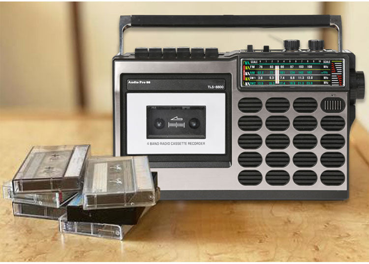 ラジカセ AM FM ワイドFM対応 ラジオカセットレコーダー 1年保証 USBメモリ SDカード対応 録音 再生 昭和 懐かしい ラジオ 防災 非常用(代引不可)