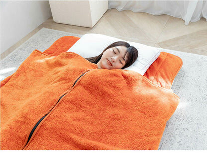 寝袋 毛布敷きパッド シングル 着る毛布 吸湿発熱 抗菌防臭 丸洗いOK あったか 包まれる 保温 毛布 敷きパッド シーツ 掛布団 寝具 布団(代引不可)
