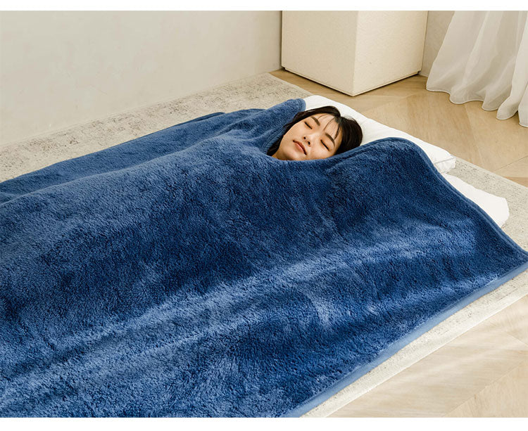 吸湿発熱 毛布 掛け布団 温かい くりえり 首元 衿元 肩 マイクロファイバー生地 丸洗いOK 洗える ぽかぽか 湿気吸収 着る毛布 発熱 防寒 寝室 寝具 布団(代引不可)