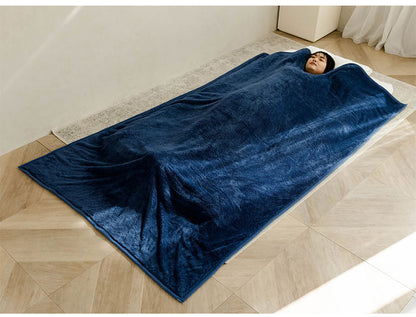 吸湿発熱 毛布 掛け布団 温かい くりえり 首元 衿元 肩 マイクロファイバー生地 丸洗いOK 洗える ぽかぽか 湿気吸収 着る毛布 発熱 防寒 寝室 寝具 布団(代引不可)