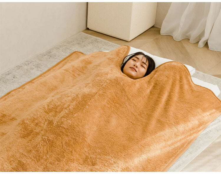 吸湿発熱 毛布 掛け布団 温かい くりえり 首元 衿元 肩 マイクロファイバー生地 丸洗いOK 洗える ぽかぽか 湿気吸収 着る毛布 発熱 防寒 寝室 寝具 布団(代引不可)