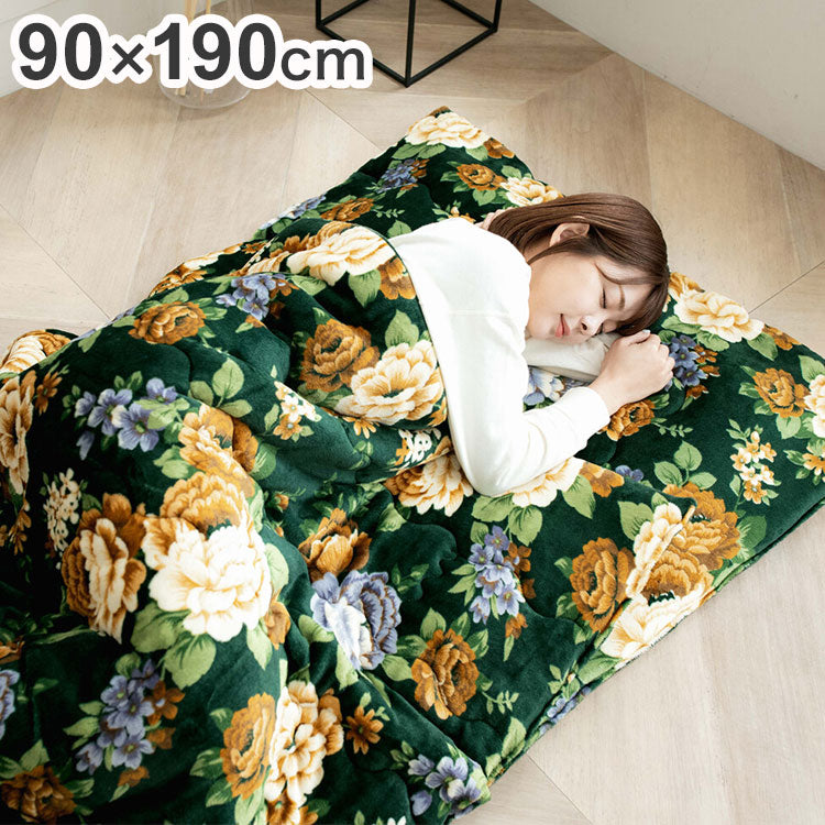 ごろ寝毛布布団 長座布団 幅90cm マイヤー毛布 洗える 丸洗いOK ごろ寝マット 90×190cm 昼寝 車内 旅行先 布団 寝具 ブランケット 毛布 掛け布団 敷きパッド 座布団(代引不可)
