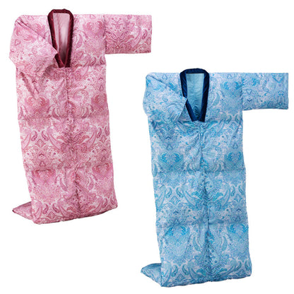 かいまき布団 羽毛 着る布団 軽い 暖かい 防ダニ 着る毛布 寝間着 ポカポカ 保温 防寒 冷え性 あったかい 寝具 布団 かいまき ピンク ブルー(代引不可)