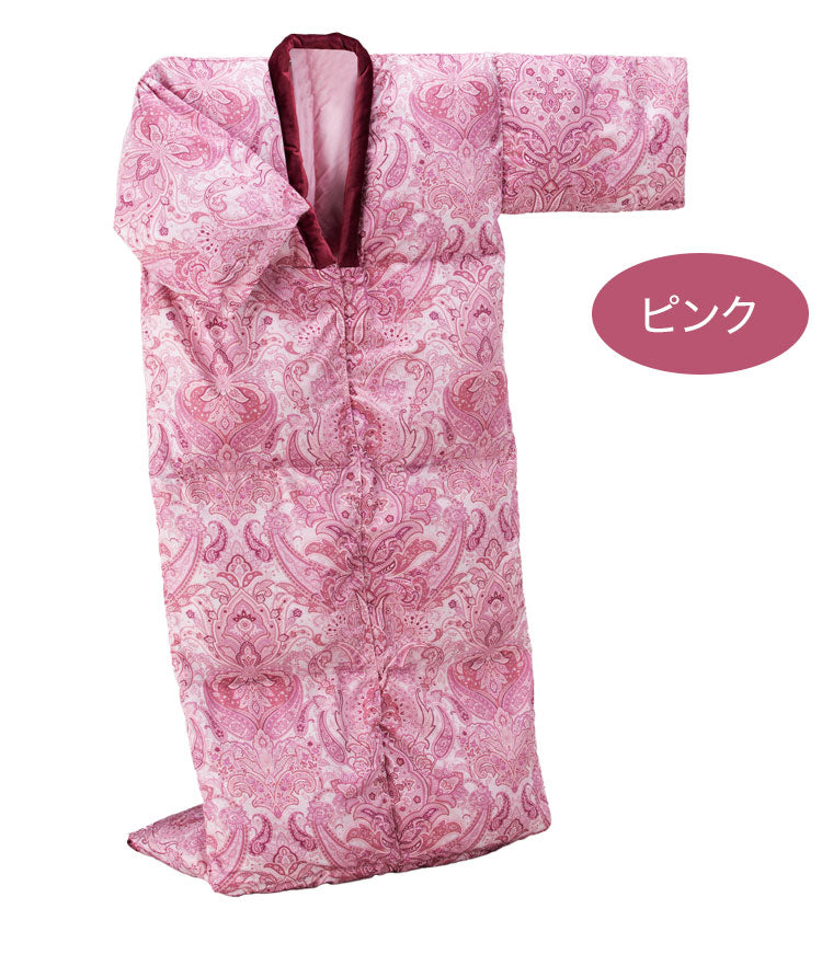 かいまき布団 羽毛 着る布団 軽い 暖かい 防ダニ 着る毛布 寝間着 ポカポカ 保温 防寒 冷え性 あったかい 寝具 布団 かいまき ピンク ブルー(代引不可)