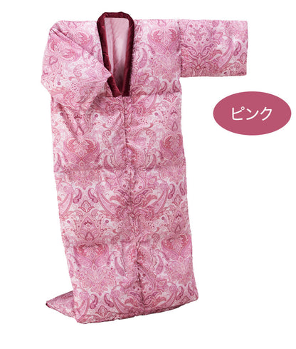 かいまき布団 羽毛 着る布団 軽い 暖かい 防ダニ 着る毛布 寝間着 ポカポカ 保温 防寒 冷え性 あったかい 寝具 布団 かいまき ピンク ブルー(代引不可)