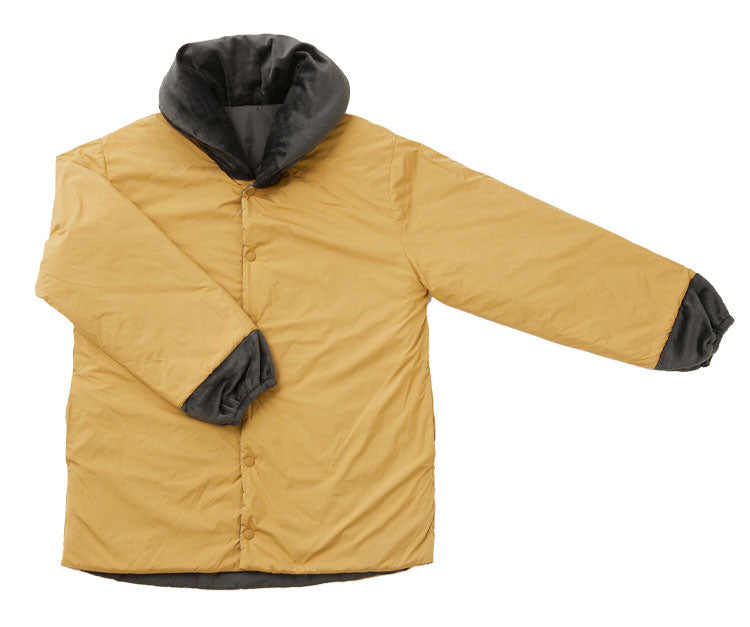 テイジン 速暖半天 すぐぽか 寝間着 ロング丈 リバーシブル 軽量 保温 発熱 洗える 防寒着 部屋着 上着 おしゃれ 温かい 首元 袖口 襟 TEIJIN(代引不可)