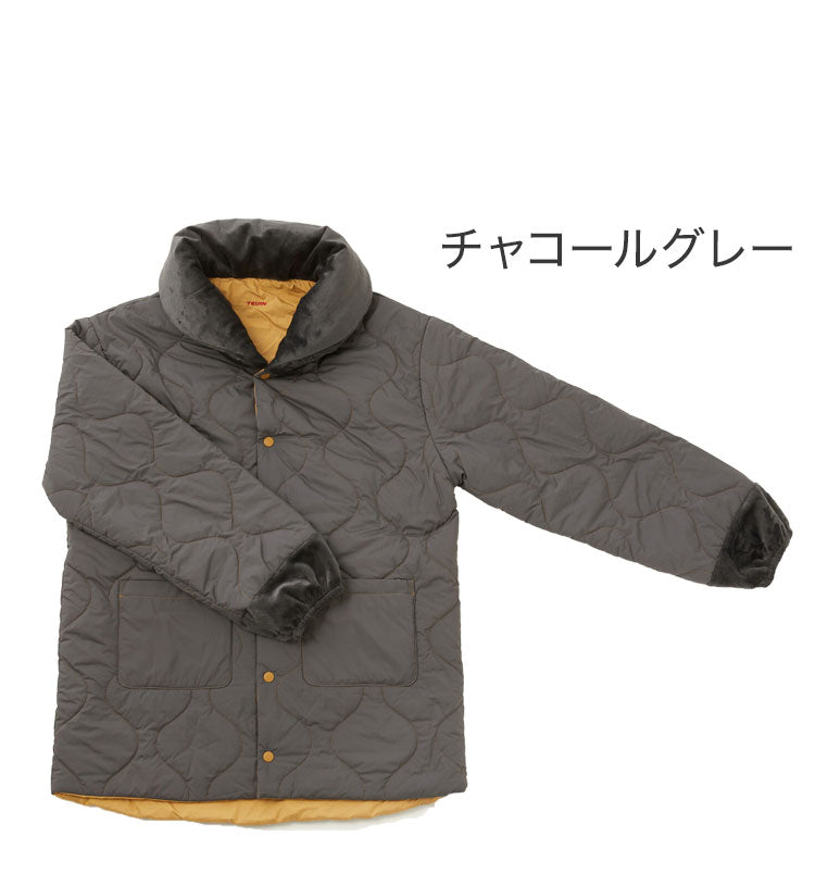 テイジン 速暖半天 すぐぽか 寝間着 ロング丈 リバーシブル 軽量 保温 発熱 洗える 防寒着 部屋着 上着 おしゃれ 温かい 首元 袖口 襟 TEIJIN(代引不可)