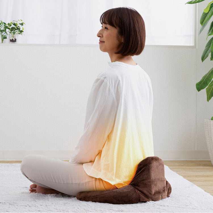 骨盤サポート クッション 湯たんぽ内蔵 あったか ぽかぽか 座椅子 サポートクッション ブラウン ピンク 椅子 チェア 骨盤矯正 姿勢改善 姿勢サポート 腰痛対策(代引不可)