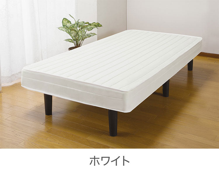 すのこベッド マットレス付き セミシングルショート ベッドフレーム マットレス 通気性 弾力 ボンネルコイル 耐久性 ベッド下 収納スペース ベッド 布団 寝具(代引不可)