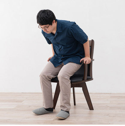 回転ダイニングチェア 肘掛け付き 天然木 回転チェア 座面高44cm 取っ手付き 幅広 ハイバック リビングチェア 食卓椅子 ラウンドチェア チェア 椅子(代引不可)