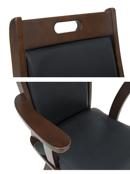 回転ダイニングチェア 肘掛け付き 天然木 回転チェア 座面高44cm 取っ手付き 幅広 ハイバック リビングチェア 食卓椅子 ラウンドチェア チェア 椅子(代引不可)