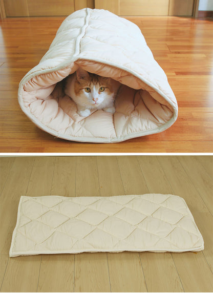 ふとんやの作ったペット用布団 ペットベッド 50×90cm 抗菌消臭 防ダニ 洗えるトンネル型 東洋紡 フィルハーモニー使用 キャットンネル(代引不可)