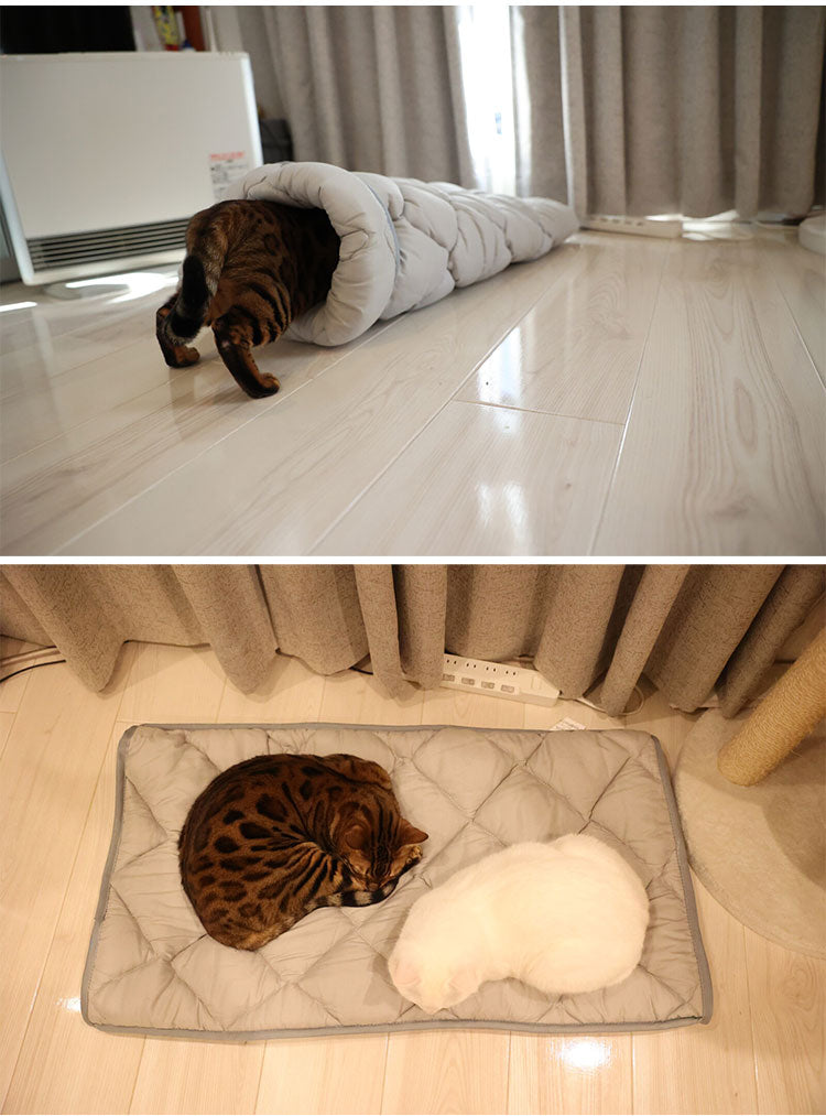 ふとんやの作ったペット用布団 ペットベッド 50×90cm 抗菌消臭 防ダニ 洗えるトンネル型 東洋紡 フィルハーモニー使用 キャットンネル(代引不可)