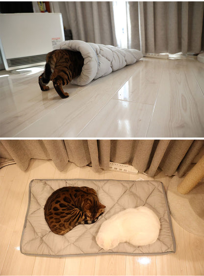 ふとんやの作ったペット用布団 ペットベッド 50×90cm 抗菌消臭 防ダニ 洗えるトンネル型 東洋紡 フィルハーモニー使用 キャットンネル(代引不可)