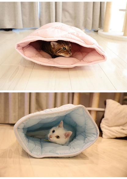 ふとんやの作ったペット用布団 ペットベッド 50×90cm 抗菌消臭 防ダニ 洗えるトンネル型 東洋紡 フィルハーモニー使用 キャットンネル(代引不可)