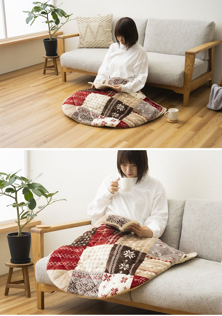 足入れ布団 ショートタイプ フランネル素材 ポケットこたつ 電源不要 お尻まであったか ポカポカ 毛布 北欧風 かわいい 足布団 暖かい 床 ソファ リビング 寝室(代引不可)